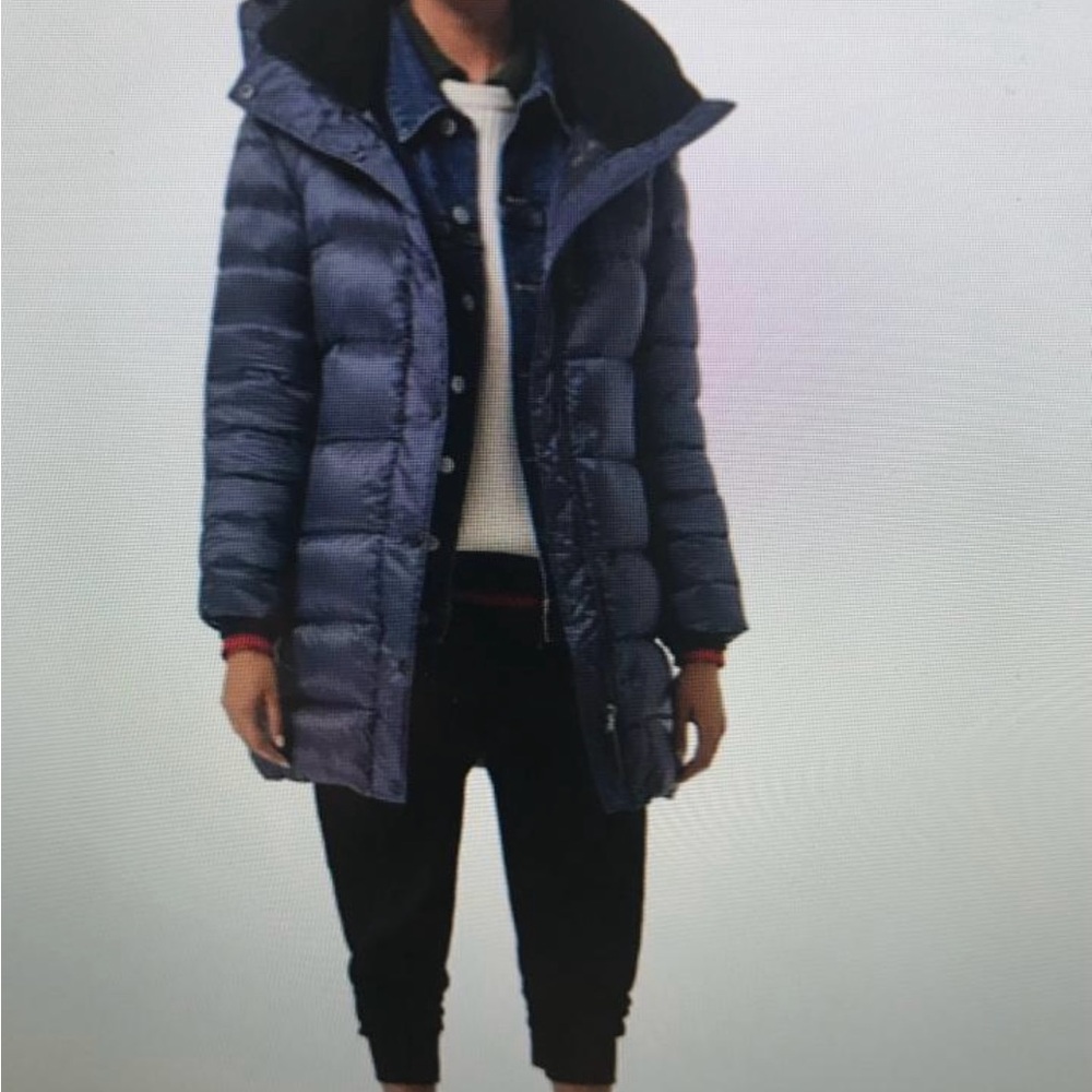 Burberry Navy Puffer Coat